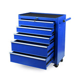 Darrahopens Tools Blue 5 Drawer Tool Box Trolley Cabinet Storage Cart Garage Toolbox Organiser Set