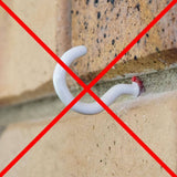 Darrahopens Tools > Industrial Tools 5 Pack 76mm (3") Brick Hooks - Wall Clips Hangers For Pictures Pot Plants