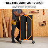 Darrahopens Tools > Industrial Tools > Ladders & Scaffolding BAUMR-AG Mobile Scaffold Platform, 226kg Load, Steel Frame, Dual Height, Folding for easy Transport and Storage, Locking Castors, Tool Tray