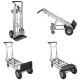 Darrahopens Tools > Industrial Tools > Ladders & Scaffolding Black 4 In 1 Folding Toe Plate Hand Truck for Heavy Loads, Aluminium and Steel Hybrid In Australia - Darrahopens