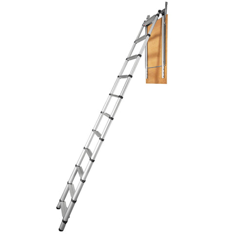 Darrahopens Tools > Industrial Tools > Ladders & Scaffolding VEVOR Attic Ladder Telescoping, 158.76kg Capacity, 100cm x 59.94cm,Multi-Purpose Aluminium Extension, Lightweight and Portable,Fits298.7cm-320.04cmCeilingHeights,Convenient Access to Your Attic Standa