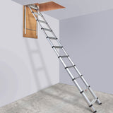 Darrahopens Tools > Industrial Tools > Ladders & Scaffolding VEVOR Attic Ladder Telescoping, 158.76kg Capacity, 100cm x 59.94cm,Multi-Purpose Aluminium Extension, Lightweight and Portable,Fits298.7cm-320.04cmCeilingHeights,Convenient Access to Your Attic Standa