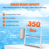 Darrahopens Tools > Industrial Tools > Ladders & Scaffolding VEVOR Dock Ladder, Flip-Up 3 Steps, 159 kg Load Capacity, Aluminum Alloy Pontoon Boat Ladder with 50.8 mm Wide Step & Nonslip Rubber Mat, Easy to Install for Ship/Lake/Pool/Marine Boarding