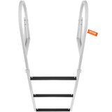Darrahopens Tools > Industrial Tools > Ladders & Scaffolding VEVOR Dock Ladder, Flip-Up 3 Steps, 159 kg Load Capacity, Aluminum Alloy Pontoon Boat Ladder with 50.8 mm Wide Step & Nonslip Rubber Mat, Easy to Install for Ship/Lake/Pool/Marine Boarding