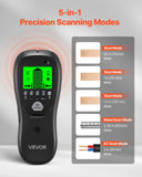 Darrahopens Tools > Industrial Tools > Ladders & Scaffolding VEVOR Stud Finder Wall Scanner, 5 in 1, Electronic Wall Stud Detector with Smart Sensor, High-Definition LCD Display and Audio Alarm, for the Center and Edge of Metal, AC Wire, Joists, Pipes, Black