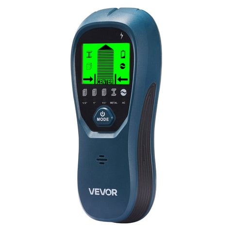 Darrahopens Tools > Industrial Tools > Ladders & Scaffolding VEVOR Stud Finder Wall Scanner, 5 in 1, Electronic Wall Stud Detector with Smart Sensor, High-Definition LCD Display and Audio Alarm, for the Center and Edge of Metal, AC Wire, Joists, Pipes, Blue