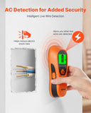 Darrahopens Tools > Industrial Tools > Ladders & Scaffolding VEVOR Stud Finder Wall Scanner, 5 in 1, Electronic Wall Stud Detector with Smart Sensor, High-Definition LCD Display and Audio Alarm, for the Center and Edge of Metal, AC Wire, Joists, Pipes, Orange
