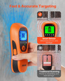 Darrahopens Tools > Industrial Tools > Ladders & Scaffolding VEVOR Stud Finder Wall Scanner, 5 in 1, Electronic Wall Stud Detector with Smart Sensor, High-Definition LCD Display and Audio Alarm, for the Center and Edge of Metal, AC Wire, Joists, Pipes, Orange