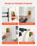 Darrahopens Tools > Industrial Tools > Ladders & Scaffolding VEVOR Stud Finder Wall Scanner, 5 in 1, Electronic Wall Stud Detector with Smart Sensor, High-Definition LCD Display and Audio Alarm, for the Center and Edge of Metal, AC Wire, Joists, Pipes, Orange