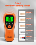 Darrahopens Tools > Industrial Tools > Ladders & Scaffolding VEVOR Stud Finder Wall Scanner, 5 in 1, Electronic Wall Stud Detector with Smart Sensor, High-Definition LCD Display and Audio Alarm, for the Center and Edge of Metal, AC Wire, Joists, Pipes, Orange