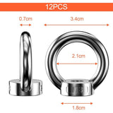 Darrahopens Tools > Industrial Tools > Lifts & Hoists 12 pcs Ring Nut, 304 Stainless Steel Ring Nuts, M8 Eye Nut, Eye Nuts, Lifting Rings, Eye Bolt For Lifting Accessories