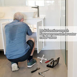 Darrahopens Tools > Industrial Tools > Lifts & Hoists 4-in-1 Universal Electrical Cabinet Wrench for Elevators and Valves Silver Multifunctional Tool Wrench