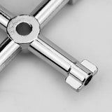 Darrahopens Tools > Industrial Tools > Lifts & Hoists 4-in-1 Universal Electrical Cabinet Wrench for Elevators and Valves Silver Multifunctional Tool Wrench