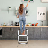 Darrahopens Tools > Industrial Tools > Lifts & Hoists Folding Portable Multi Step Ladder with Handrail Household A Type Iron Ladder