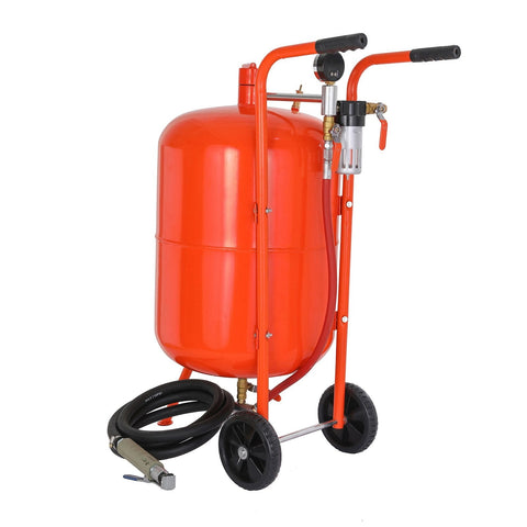 Darrahopens Tools > Industrial Tools > Lifts & Hoists VEVOR 20 Gallon Sand Blaster, 60-110 PSI High Pressure Sandblaster, Portable Abrasive Blasting Tank, Air Sand Blasting Kit with 4 Ceramic Nozzles and Oil-Water Separator for Paint, Stain, Rust Removal