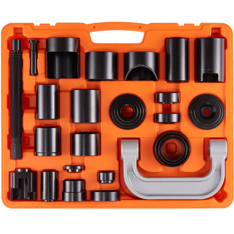 Darrahopens Tools > Industrial Tools > Lifts & Hoists VEVOR Ball Joint Press Kit, 25 pcsTool Kit, C-press Ball joint Remove and Install Tools, for Most 2WD and 4WD Cars, Heavy Duty Ball Joint Repair Kit for Automotive Repairing