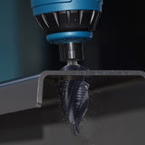 Darrahopens Tools > Industrial Tools > Lifts & Hoists VEVOR Step Drill Bit, 4.76 to 34.93 mm, 9.53 mm Triangular Shank, TiAlN Coating Cobalt High Speed Steel, Four Spiral Flute Step Bit for Metal, Stainless Steel, Aluminum, Wood, Plastic, Fiberglass