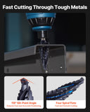 Darrahopens Tools > Industrial Tools > Lifts & Hoists VEVOR Step Drill Bit Set, 3.2 - 22.2 mm, 3 Pieces Step Drill Bits, 6.35 mm Hex Shank, TiAlN Coating Cobalt HSS High Speed Steel, for Metal, Stainless Steel, Aluminum, Wood, Plastic, Fiberglass