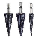 Darrahopens Tools > Industrial Tools > Lifts & Hoists VEVOR Step Drill Bit Set, 3.2 - 22.2 mm, 3 Pieces Step Drill Bits, 6.35 mm Hex Shank, TiAlN Coating Cobalt HSS High Speed Steel, for Metal, Stainless Steel, Aluminum, Wood, Plastic, Fiberglass