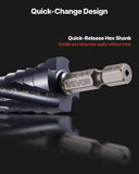Darrahopens Tools > Industrial Tools > Lifts & Hoists VEVOR Step Drill Bit Set, 3.2 - 22.2 mm, 3 Pieces Step Drill Bits, 6.35 mm Hex Shank, TiAlN Coating Cobalt HSS High Speed Steel, for Metal, Stainless Steel, Aluminum, Wood, Plastic, Fiberglass
