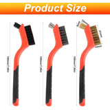 Darrahopens Tools > Industrial Tools > Masonry Tools 3 pcs Wire Brushes Set Stainless Steel Brass Carbon Nylon Scrub Brushes For Cleaning Welding Slag Stripping Rust Dust