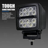 Darrahopens Tools > Industrial Tools > Masonry Tools Spot10° LED-Worklight Search Light Additional Headlight for Ship Car SUV Truck Construction Vehicles Dock, Engineering Headlamp Front Auxiliary Lamp 1pcs LED6550 - Black - Size spot 10° In Australia - Darrahopens