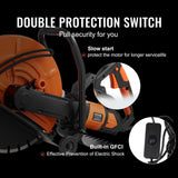 Darrahopens Tools > Industrial Tools > Masonry Tools VEVOR Electric Concrete Saw, 16 in, 2800 W 15 A Motor Circular Saw Cutter with Max. 6 in Adjustable Cutting Depth, Wet Disk Saw Cutter Includes Water Line, Pump and Blade, for Stone, Brick