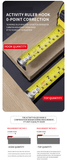Darrahopens Tools > Industrial Tools > Measuring Tools & Sensors 10M Heavy Duty Steel Tape Measure -  Metric & Imperial Dual Scale - High Carbon Steel Blade, Anti-Slip ABS+TPR Casing, Push-Button Lock, Wear-Resistant for Construction & DIY