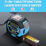 Darrahopens Tools > Industrial Tools > Measuring Tools & Sensors 40m Laser Measure, Cross-line Laser Level, 5m Tape Measure Blue