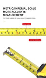 5M Heavy Duty Steel Tape Measure -  Metric & Imperial Dual Scale - High Carbon Steel Blade, Anti-Slip ABS+TPR Casing, Push-Button Lock, Wear-Resistant for Construction & DIY