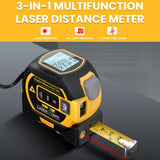 Darrahopens Tools > Industrial Tools > Measuring Tools & Sensors 60m Laser Measure, Cross-line Laser Level, 5m Tape Measure Yellow