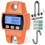 Darrahopens Tools > Industrial Tools > Measuring Tools & Sensors 660lb Digital Hanging Scale, Handheld 300Kg Mini Crane Scale with Hooks for Farm Hunting Fishing Outdoor (Orange)