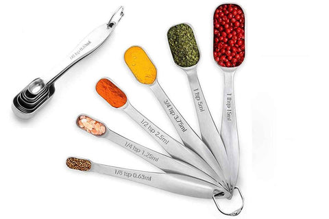 Darrahopens Tools > Industrial Tools > Measuring Tools & Sensors 6Pcs Stainless Steel Measuring Cups & Spoons Set