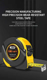 7.5M Heavy Duty Steel Tape Measure -  Metric & Imperial Dual Scale - High Carbon Steel Blade, Anti-Slip ABS+TPR Casing, Push-Button Lock, Wear-Resistant for Construction & DIY