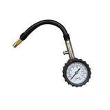 Darrahopens Tools > Industrial Tools > Measuring Tools & Sensors Black High Precision Mechanical Tyre Pressure Gauge - Durable Stainless Steel & Rubber Construction, Long Flexible Hose, Pressure Release & Zeroing Valve, 0-100 PSI Dial for Car, SUV, Motorcycle, Van