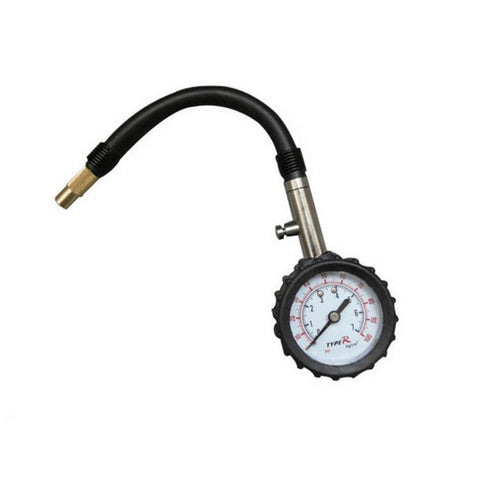 Darrahopens Tools > Industrial Tools > Measuring Tools & Sensors Black High Precision Mechanical Tyre Pressure Gauge - Durable Stainless Steel & Rubber Construction, Long Flexible Hose, Pressure Release & Zeroing Valve, 0-100 PSI Dial for Car, SUV, Motorcycle, Van