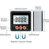 Darrahopens Tools > Industrial Tools > Measuring Tools & Sensors Digital Inclinometer Protractor 4 90° Level Box Angle Finder Backlight Bevel Gauge Magnetic Base Gauge In/Ft Mm/M With