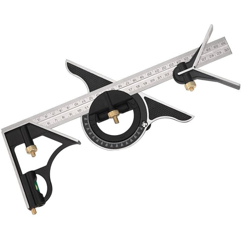 Darrahopens Tools > Industrial Tools > Measuring Tools & Sensors Metal Combination Square Multi-Function Carpentry Ruler Combination Angle Ruler With Zero Level Protractor Straight