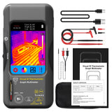 Darrahopens Tools > Industrial Tools > Measuring Tools & Sensors Thermal Imaging Camera Multimeter, 320x320 IR Resolution with 15 Thermal Palettes, 20000 Counts with 3.98" Touch LCD, Measures Cap, AC Clamp, Temp Diode for Electrical Home Inspection Electronic(Dark Gray)