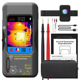 Darrahopens Tools > Industrial Tools > Measuring Tools & Sensors Thermal Imaging Camera Multimeter with Macro Lens, 320x320 IR Resolution with 15 Thermal Palettes, 20000 Counts with 3.98" Touch LCD, Measures Cap, AC Clamp, Temp Diode for Electrical Electronic(Dark Gray)