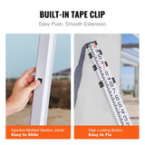 Darrahopens Tools > Industrial Tools > Measuring Tools & Sensors VEVOR Aluminum Grade Rod, 14-Feet/8ths 4 Sections Telescopic Measuring Rod, Double-Sided Scale 1/8in Leveling Rod Stick, Aluminum Alloy Survey Rod w/ Bubble Level &Carrying Bag for Houses,Walls,Floors