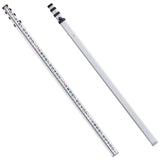 Darrahopens Tools > Industrial Tools > Measuring Tools & Sensors VEVOR Aluminum Grade Rod, 14-Feet/8ths 4 Sections Telescopic Measuring Rod, Double-Sided Scale 1/8in Leveling Rod Stick, Aluminum Alloy Survey Rod w/ Bubble Level &Carrying Bag for Houses,Walls,Floors