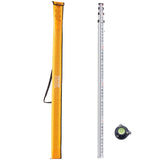 Darrahopens Tools > Industrial Tools > Measuring Tools & Sensors VEVOR Aluminum Grade Rod, 14-Feet/8ths 4 Sections Telescopic Measuring Rod, Double-Sided Scale 1/8in Leveling Rod Stick, Aluminum Alloy Survey Rod w/ Bubble Level &Carrying Bag for Houses,Walls,Floors