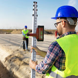 Darrahopens Tools > Industrial Tools > Measuring Tools & Sensors VEVOR Aluminum Grade Rod, 14-Feet/8ths 4 Sections Telescopic Measuring Rod, Double-Sided Scale 1/8in Leveling Rod Stick, Aluminum Alloy Survey Rod w/ Bubble Level &Carrying Bag for Houses,Walls,Floors