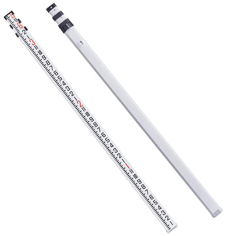 Darrahopens Tools > Industrial Tools > Measuring Tools & Sensors VEVOR Aluminum Grade Rod, 9-Feet/8ths 3 Sections Telescopic Measuring Rod, Double-Sided Scale 1/8in Leveling Rod Stick,Aluminum Alloy Survey Rod with Bubble Level &Carrying Bag for Houses,Walls,Floors