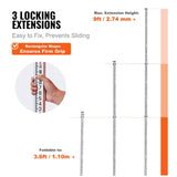 Darrahopens Tools > Industrial Tools > Measuring Tools & Sensors VEVOR Aluminum Grade Rod, 9-Feet/8ths 3 Sections Telescopic Measuring Rod, Double-Sided Scale 1/8in Leveling Rod Stick,Aluminum Alloy Survey Rod with Bubble Level &Carrying Bag for Houses,Walls,Floors