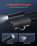 Darrahopens Tools > Industrial Tools > Measuring Tools & Sensors VEVOR Endoscope Camera with Light, 1920P HD Borescope for Android & IOS, 8 LED Lights Inspection Camera with 3m Semi-Rigid Cable, 2X Zoom, IP67 Waterproof Snake Scope Cameras for Auto, Plumbing