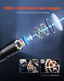 Darrahopens Tools > Industrial Tools > Measuring Tools & Sensors VEVOR Endoscope Camera with Light, 1920P HD Borescope for Android & IOS, 8 LED Lights Inspection Camera with 3m Semi-Rigid Cable, 2X Zoom, IP67 Waterproof Snake Scope Cameras for Auto, Plumbing