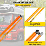 Darrahopens Tools > Industrial Tools > Measuring Tools & Sensors VEVOR Load Height Measuring Stick, 15\' Sturdy Fiberglass Truck Height Stick with Adjustable Pole, Non-conductive Truck Height Measuring Stick with Carrying Bag, Height Stick for Trucks, Car Haulers