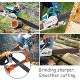 Darrahopens Tools > Industrial Tools > Saw Accessories 2 In 1 Easy File Chainsaw Chain Sharpener 3/8"/4.0Mm, Chainsaw Pitch Fast Teeth Sharpening Set With Handles, Fits All